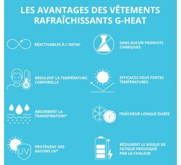 SERVIETTE RAFRAICHISSANTE CT01 100x30cm - G-HEAT