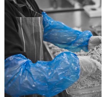 Sachet de 100 manchettes polyéthylène bleues