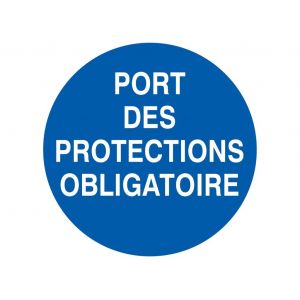 PANNEAU PVC "PORT DES PROTECTIONS OBLIGATOIRES" DAIM 80MM...
