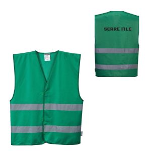 Gilet HV IONA vert + transfert "SERRE-FILE"